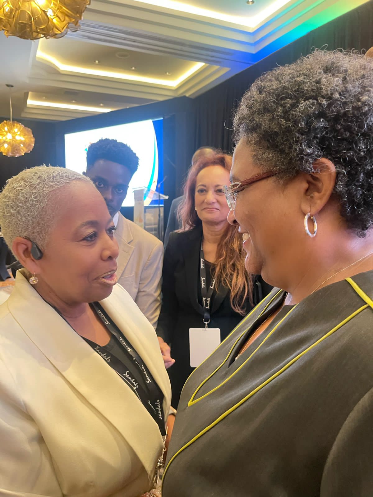 BVIYHTA Head Shares Moment With PM Mottley While Attending CHTA MarketPlace