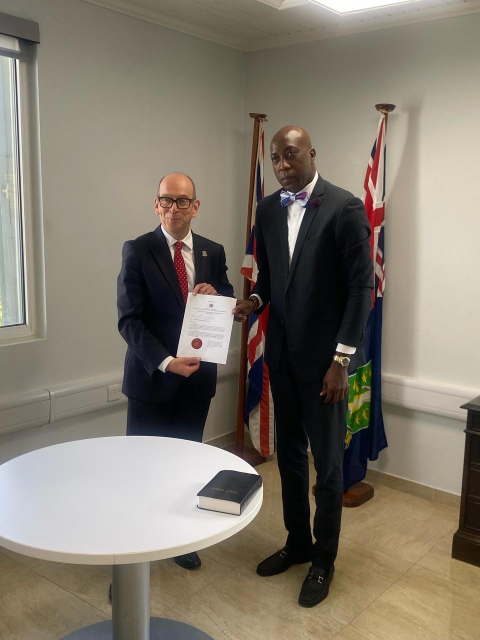 Honourable Myron Walwyn Sworn In As Opposition Leader