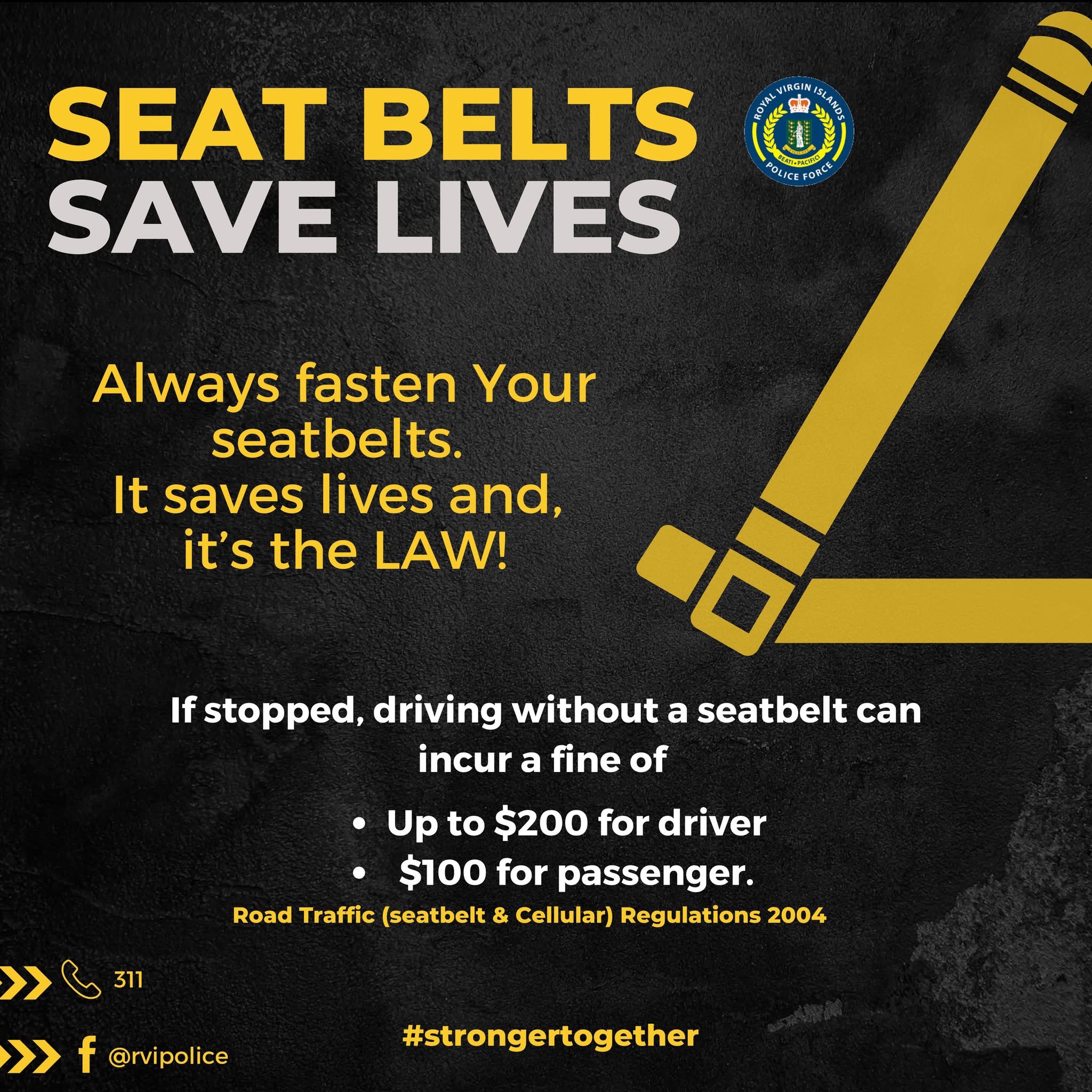 RVIPF URGES MOTORISTS AND PASSENGERS TO BUCKLE UP FOR SAFETY