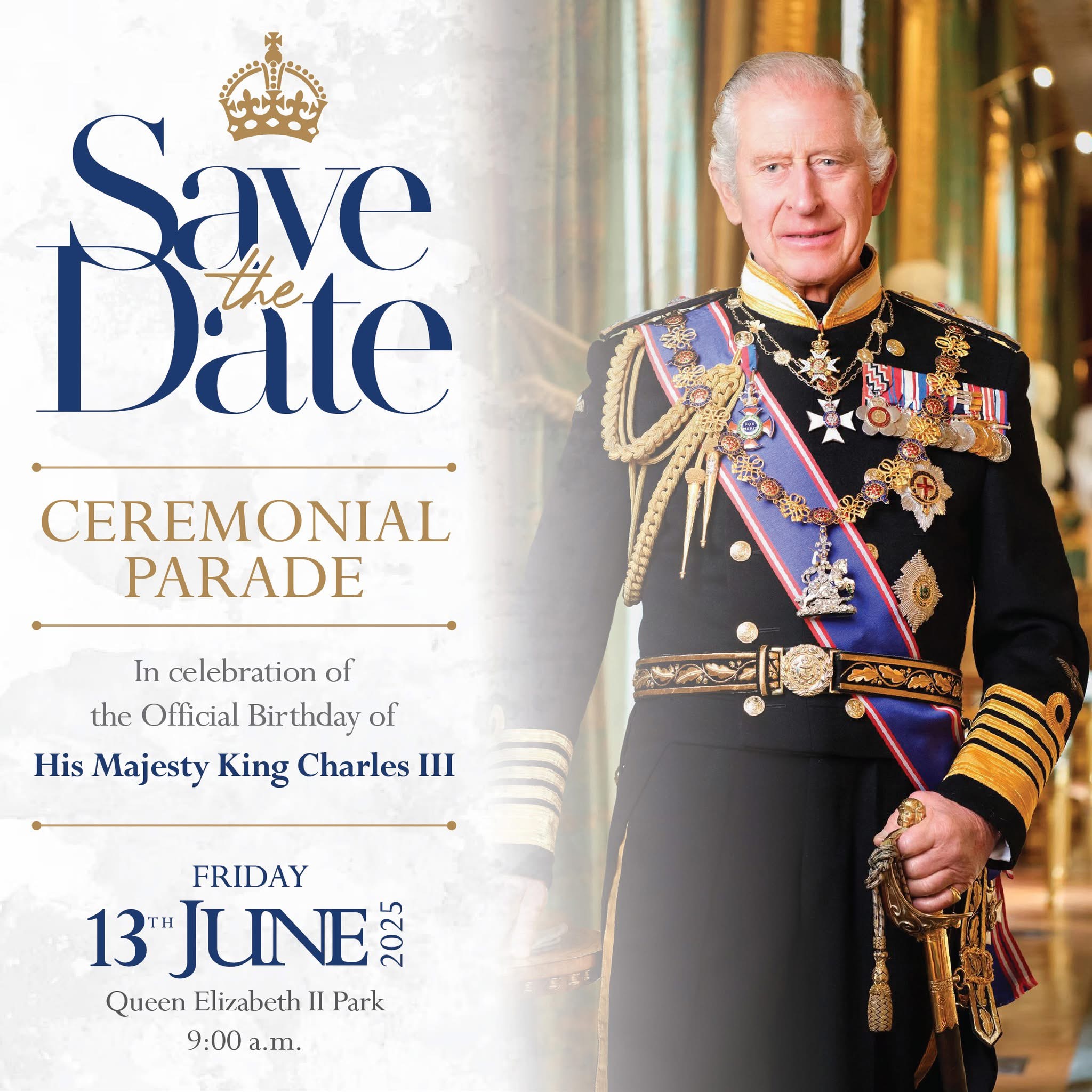 King’s Birthday Parade and Celebration set for 13 June