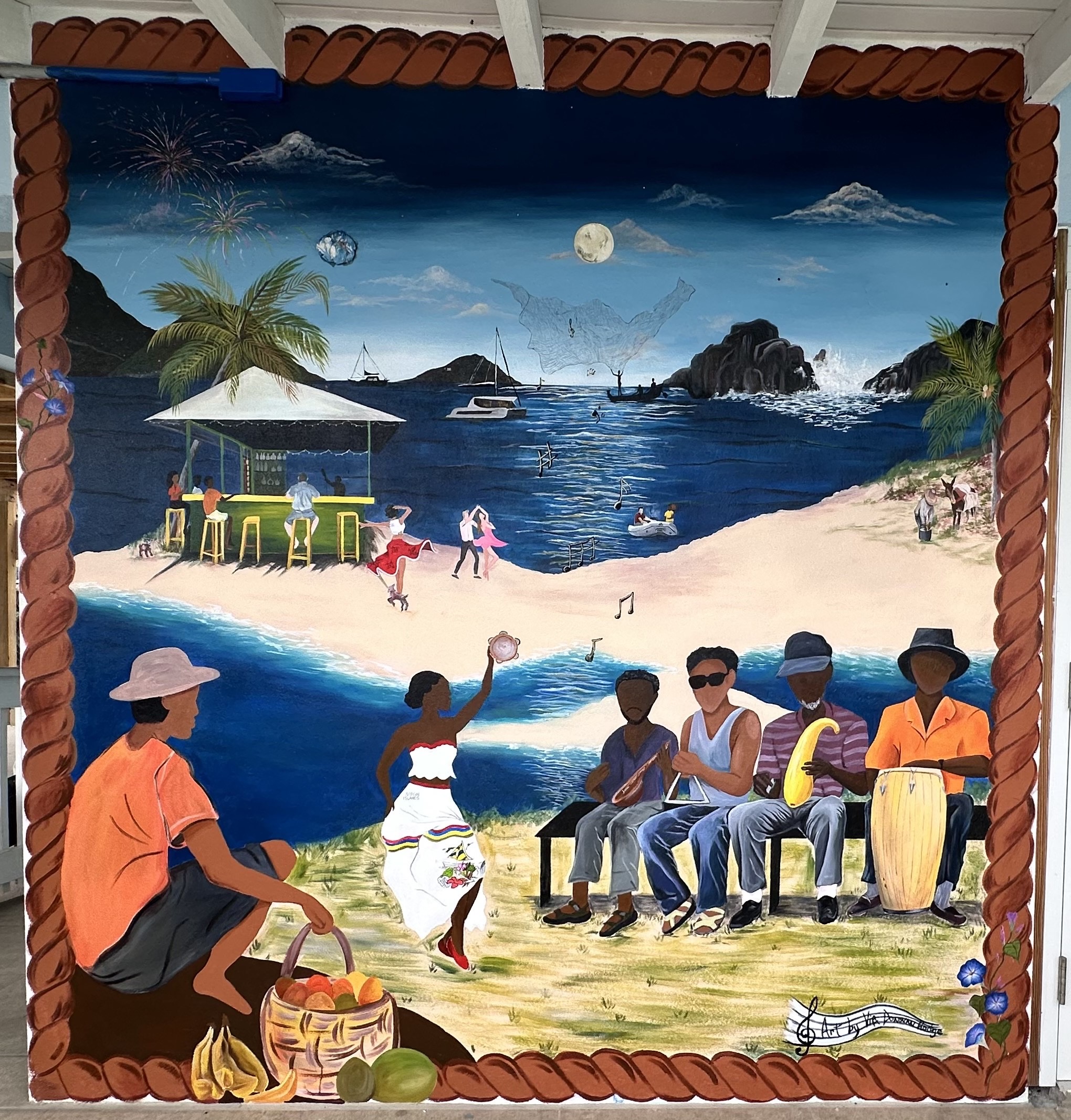 New Mural Unveiled at the Dog Hole Facility on Jost Van Dyke  
