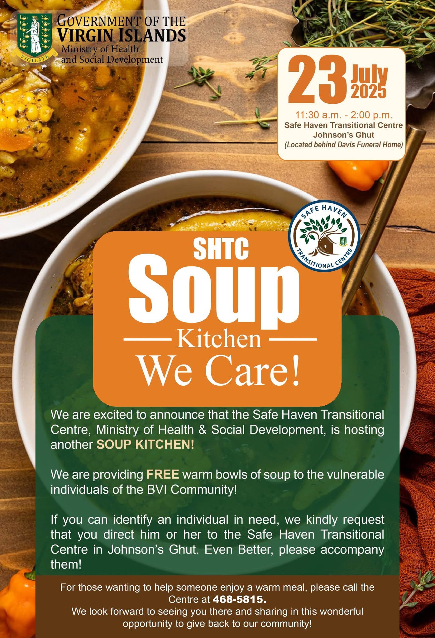 Safe Haven Transitional Centre Reopens Soup Kitchen