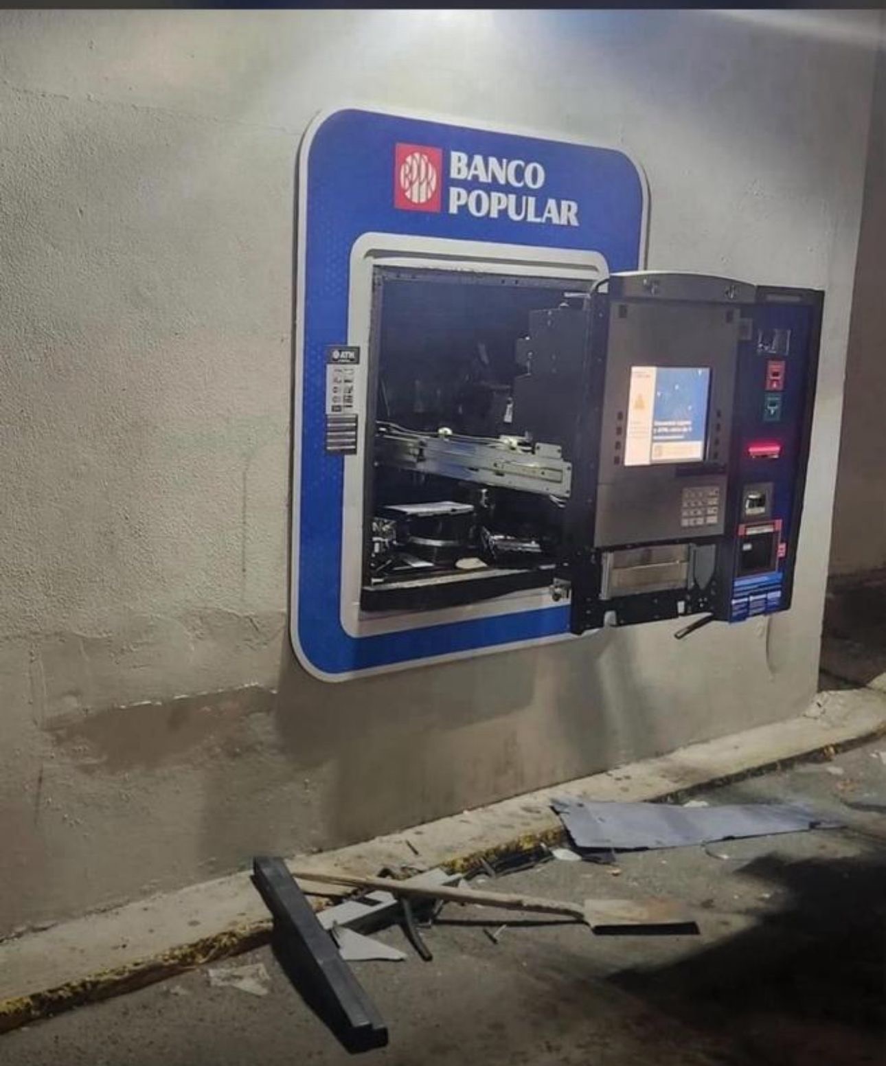 Destroyed Banco ATM Not in the Virgin Islands 
