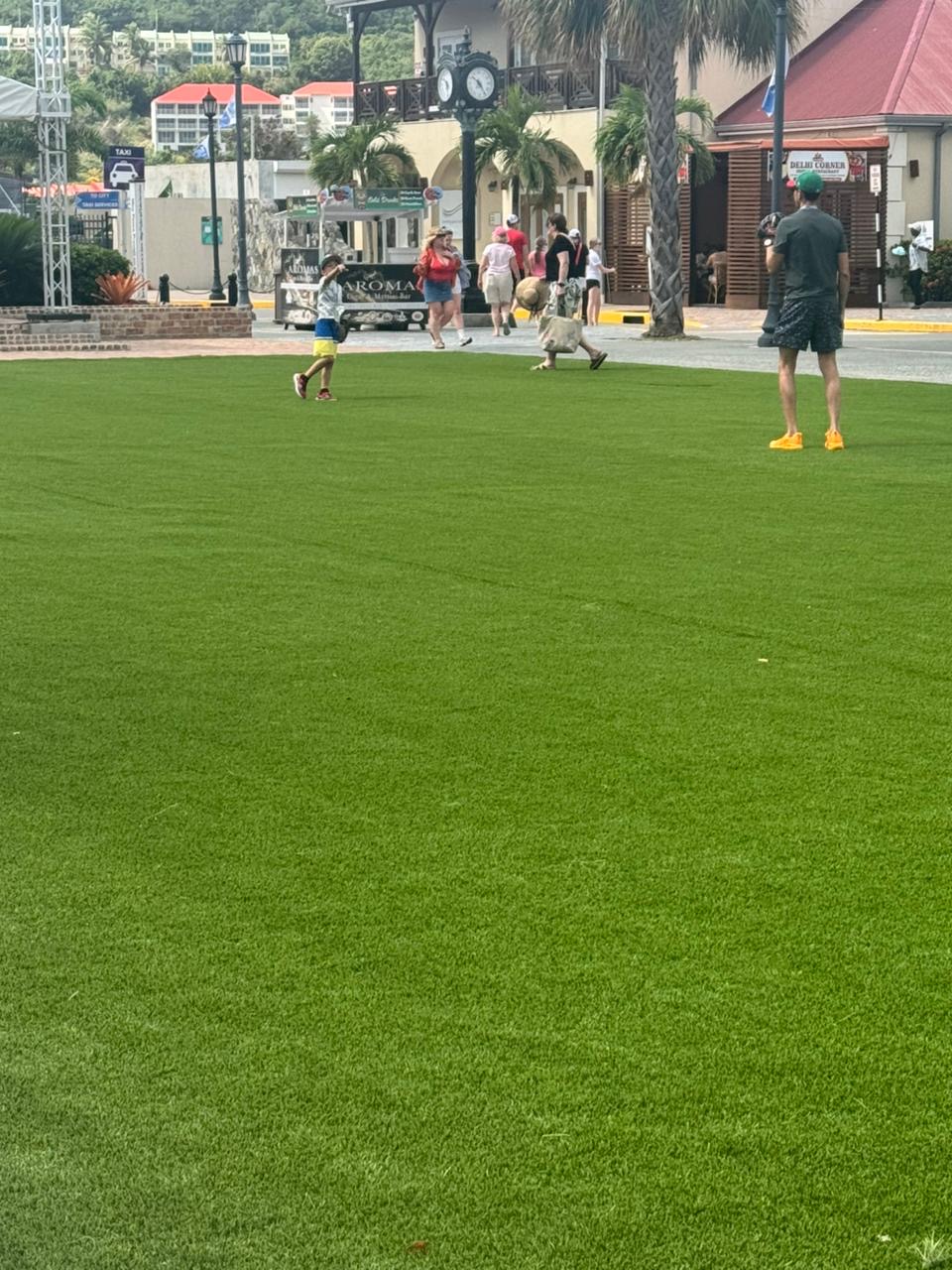 Astro Turf Installation Complete Cyril B. Romney Tortola Pier Park