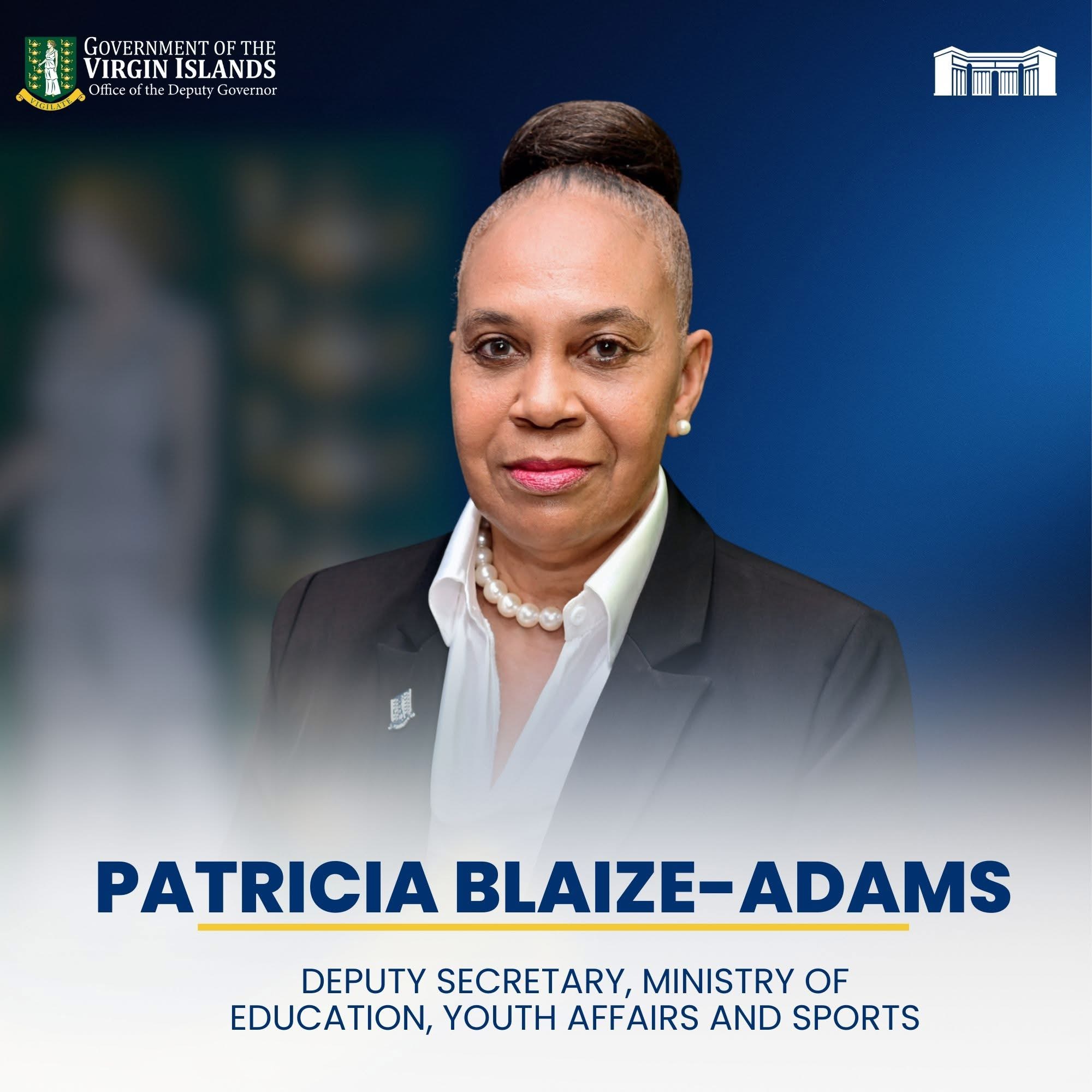 Patricia Blaize-Adams Appointed Deputy Secretary, Ministry of Education, Youth Affairs and Sports