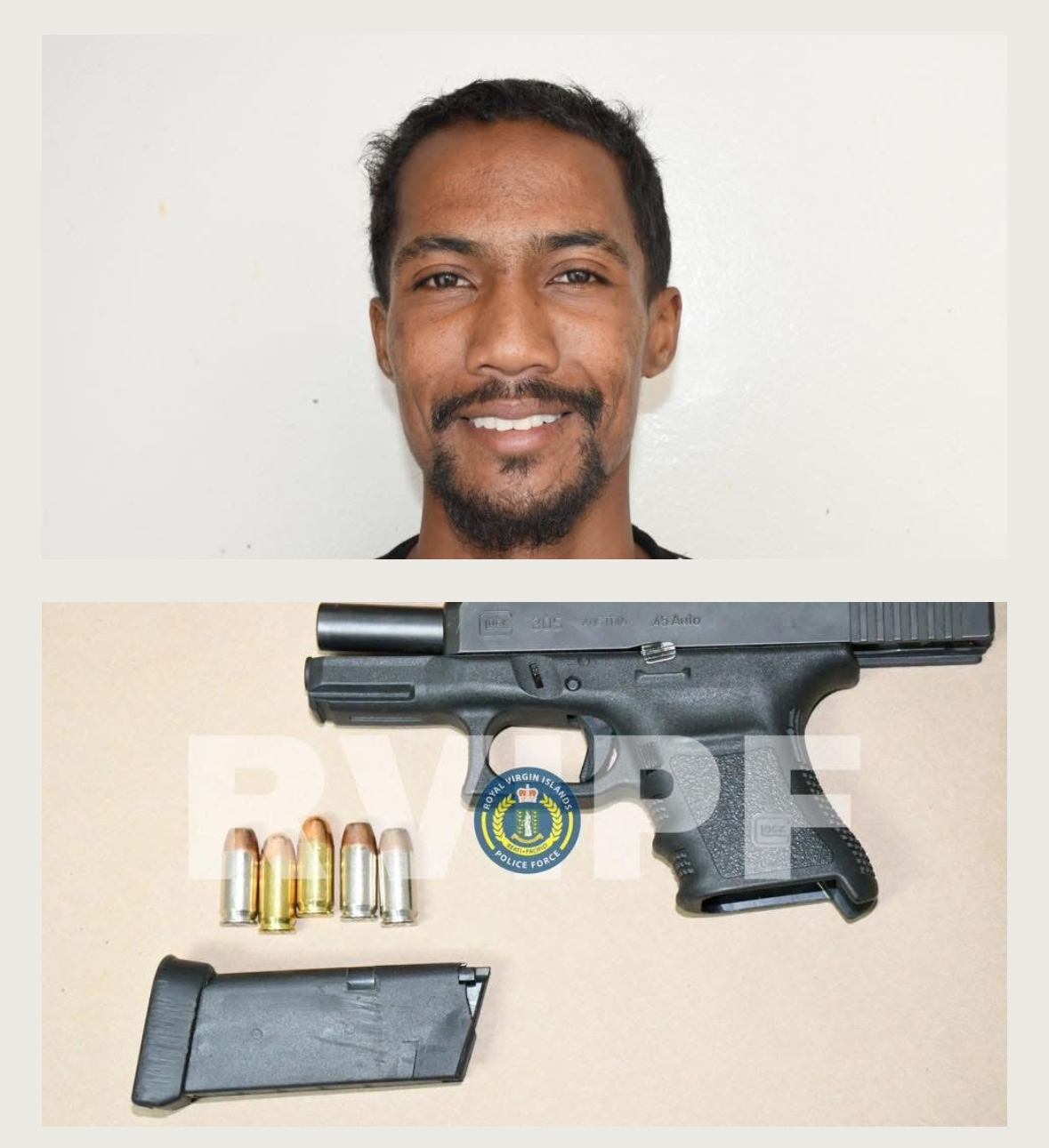 MALE CHARGED WITH ILLEGAL FIREARM ON VIRGIN GORDA