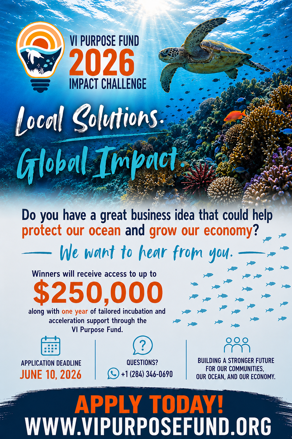 2026 Impact Challenge Funding Increased to $250,000 for Virgin Islands Entrepreneurs