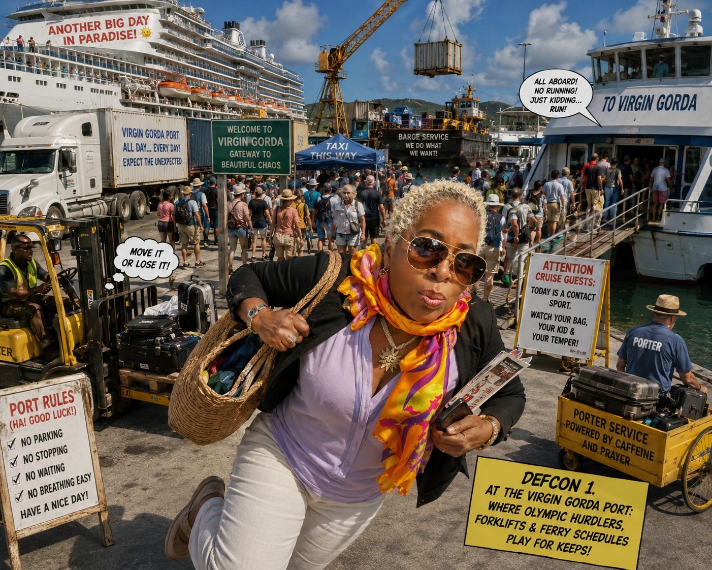 DEFCON 1 at the Dock: Today is Friday. Spanish Town Seaport is on High Ale